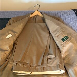 Ralph Lauren , Lauren Tan Suit jacket 40 short pants 38